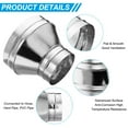 thumbnail image 3 of Unique Bargains 10 Inch to 6 Inch Round Duct Reducer, Galvanized Steel Adapter Pipe Fitting, Silver Tone, 3 of 5