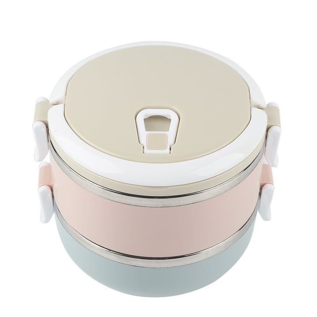 Nimomo Boîte à Lunch Conteneur Portable Conteneur de Boîte à Lunch en Acier Inoxydable Durable Boîte à bento Conteneur Alimentaire (1400ml)