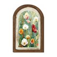 thumbnail image 2 of Vintage Floral Oval Wall Art,Farmhouse Country Oil Painting Floral Oval Hanging Decor,Rustic Farmhouse Cottagecore Wooden Framed Decor for Home Bedroom Living Room Reading Room, 2 of 6