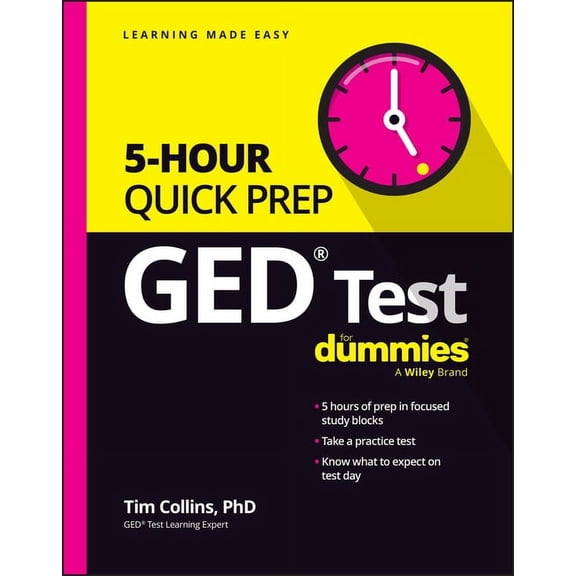 GED Test 5-Hour Quick Prep for Dummies, (Paperback)