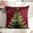 thumbnail image 6 of Christmas tree snowflakes linen throw pillowcase decoration pillowcase gifting preferred 18x18 inch cushion cover 4 sets sofa pillowcase sofa bedroom living room car, 6 of 8