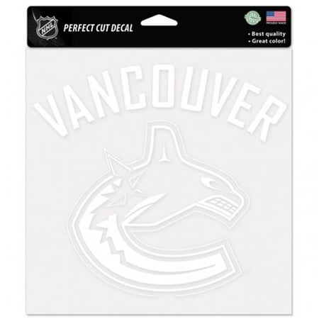 Vancouver Canucks Decal 8×8 Perfect Cut White Special Order