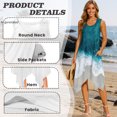 thumbnail image 2 of HELLHERO Ladies Irregular Hem Casual Dress, Ocean Wave Sleeveless Summer Sleeveless Dress, With Side Pockets Round Neck Sleeveless Sundress for Business Casual, 2 of 8