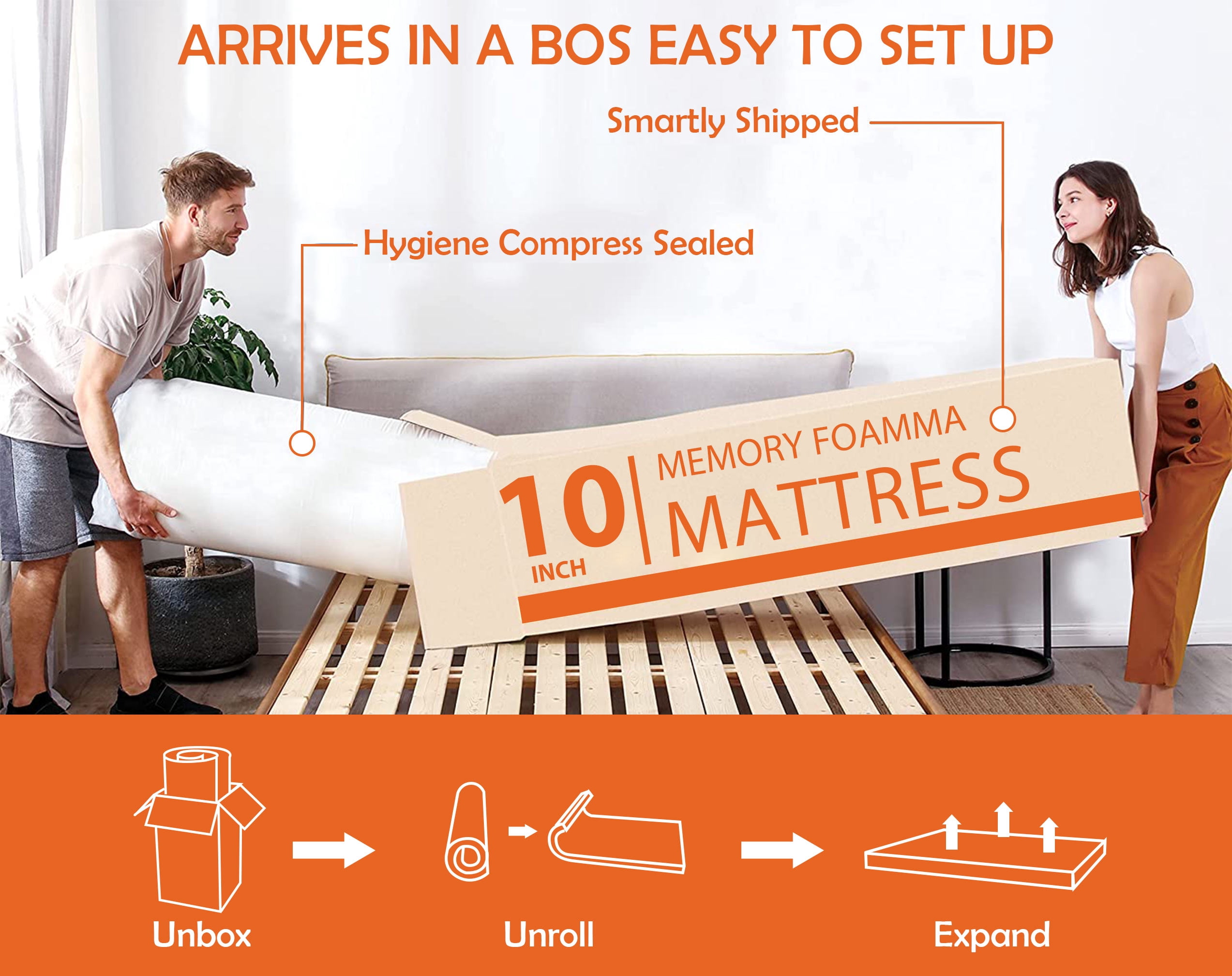 YRLLENSDAN 6/8/10/12 Inch King Size Mattress King Mattresses with Innerspring Memory Foam Mattress King Foam Mattress Medium Firm Certipur-US King Mattress in a Box