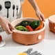 thumbnail image 4 of Multi Functional Basket New Fruit Cleaning Bowl With Strainer Container Kitchen Sink Food Catcher Drainer Fruit Rinser Vegetable Washing Filter Bowl, 4 of 6