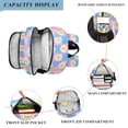 thumbnail image 3 of FORMRS Unisex School Backpack 17" Student Travel Bag with Laptop Compartment, Playful Daisy, 3 of 7