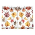 thumbnail image 7 of Yayeee Kitchen Curtains Tier Pair Light Filtering 27"x36" Rod Pocket Short Cafe Window Panel, Gray Autumn Leaves, 7 of 7