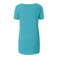 thumbnail image 4 of T-Shirt à Manches Courtes pour Femmes Seductiva Rabais de 50 % Liquidation Hauts d'Été pour Femmes Grande Taille Chemises à Manches Courtes Col en V Tunique Décontractée Haute à Porter avec des Leggings, 4 of 5