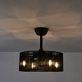 thumbnail image 5 of Fichiouy 18" Industrial Ceiling Fan Lights Farmhouse Cage Fandelier with Remote for Bedroom Black, 5 of 9