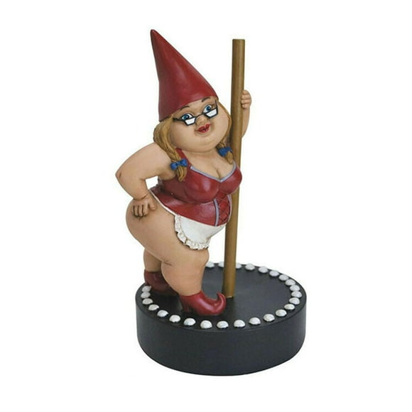 Garden Pole Dancing Gnome Resin Gnome Statue Indoor/outdoor Sculpture For Patio Yard
