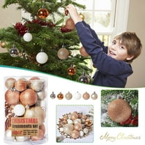 48PCS Christmas Ball Ornaments Christmas Tree Decoration Holiday Multiple Styles Ornaments For Christmas Trees Party Ball Decoration