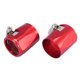 thumbnail image 1 of 2 Piezas AN18 Hexagonal Manguera Acabadora Abrazadera Adaptador Montaje Rojo para Coche, 1 of 1