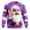 Purple, variant on Telankuip Cute Santa Claus Large 3D Print Pattern Sweatshirt for Men Trendy Ribbing Loose Comfort Plus Size Casual Tops Long Sleeve X-Mas Holiday Crewneck Pullovers Sky Blue XL
