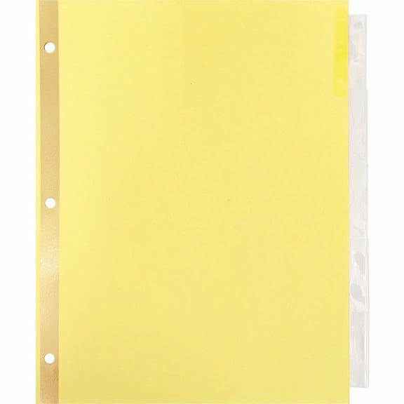 Business Source, BSN20066, Insertable 5-Tab Ring Binder Indexes, 5 / Set