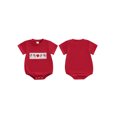 thumbnail image 2 of BemeyourBBs Newborn Baby Girl 4th of July Outfit Bubble Romper Patriotic Independent Day Summer Clothes Casual American Flag Embroidery Fly Sleeves Bodysuit Jumpsuit, 2 of 9