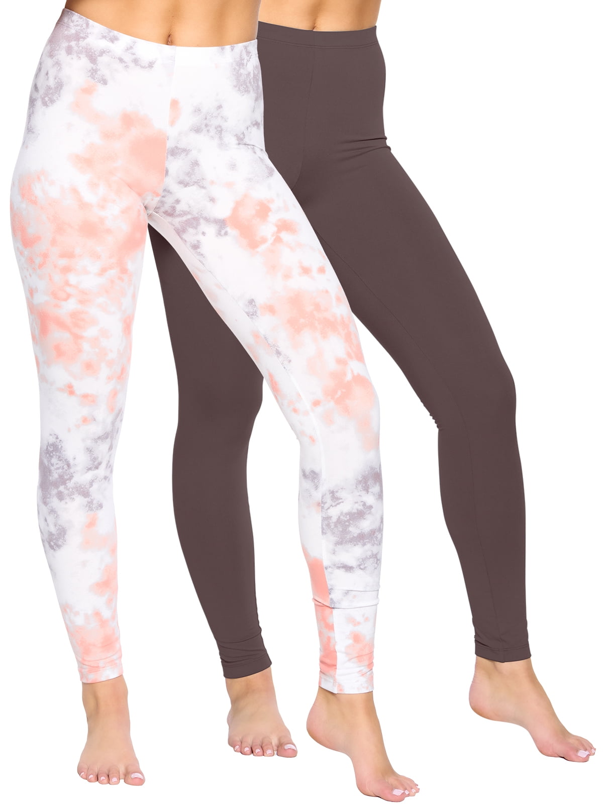 Felina Velvety Super Soft Lightweight Leggings 2-Pack - For Women - Yoga  Pants, Workout Clothes (Tie Dye Raisin, XX-Large) - Walmart.com