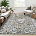 thumbnail image 2 of Garvee 8'x10' Vintage Distressed Area Rugs Living Room Rug, Washable Retro Medallion Rug Non-Slip Stain Resistant Indoor Carpet for Bedroom Home Office, Khaki, 2 of 8