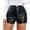 Black, variant on gbyLJF Women's High Waisted Faux Leather Shorts Stretchy PU Leather Skinny Shorts Fashion Ladies Clubwear Night Shorts