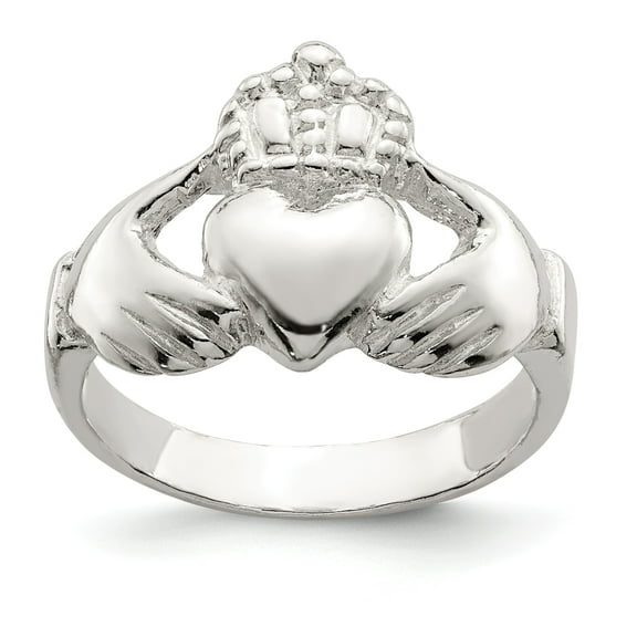 Sterling Silver Claddagh Ring - Size 8