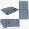 thumbnail image 4 of Silicone Dish Drying Mat for Kitchen Counter, Easy Clean Slope Design Kitchen Mat, Silicone Mat, Fits Under Dish Rack Gray 15.7*12.6*0.8 inch, 4 of 6