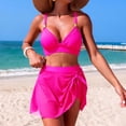 thumbnail image 4 of HAIJIE Women's Bikini Set Push Up Swimsuit Two Piece Adjustable Tum-My Control Floral Print Tankini Sets for Women Wife Tops with Boyshorts (Red,XL), 4 of 6