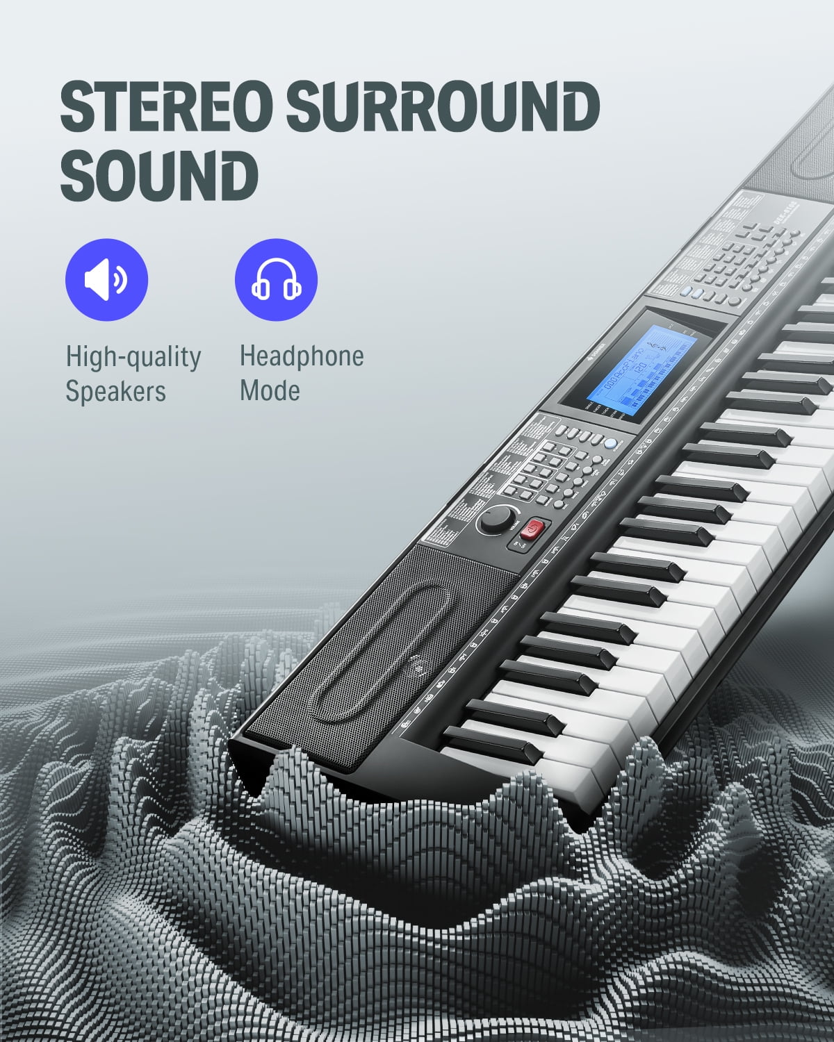 Donner Upgraded 61 Key Piano Keyboard, Electric Keyboard Kit with 249 Voices, 249 Rhythms - Includes Piano Stand, Stool, Microphone, Gift for Beginners, Black (DEK-610S)