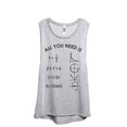 thumbnail image 1 of All You Need Is LOVE Math Women's Fashion Sleeveless Muscle Workout Yoga Tank Top Sport Grey X-Large, 1 of 3