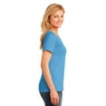 thumbnail image 3 of Port & Company Ladies V-Neck T-Shirt Aquatic Blue, 3 of 6
