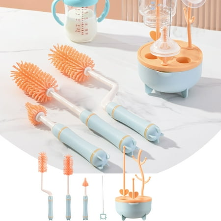 

Azrian Silicone Bottle Brush Set with Stand 360 Rotating Silicone Bottle Cleaning Brush Cleaner Set 4 In 1 Multipurpose Silicone Bottle Cleaner Brush Discount Sales