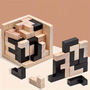 Qonioi Wooden Puzzle Games Brain Teasers, 3D T-shaped Puzzles for Teens and Adults Intellectual Challenge, Puzzle Ball, Mind Game