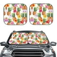 thumbnail image 2 of Windshield Sun Shade, Hawaiian Pineapples Foldable Car Sun Shade Windshield for Front, 2 Pieces, 2 of 7