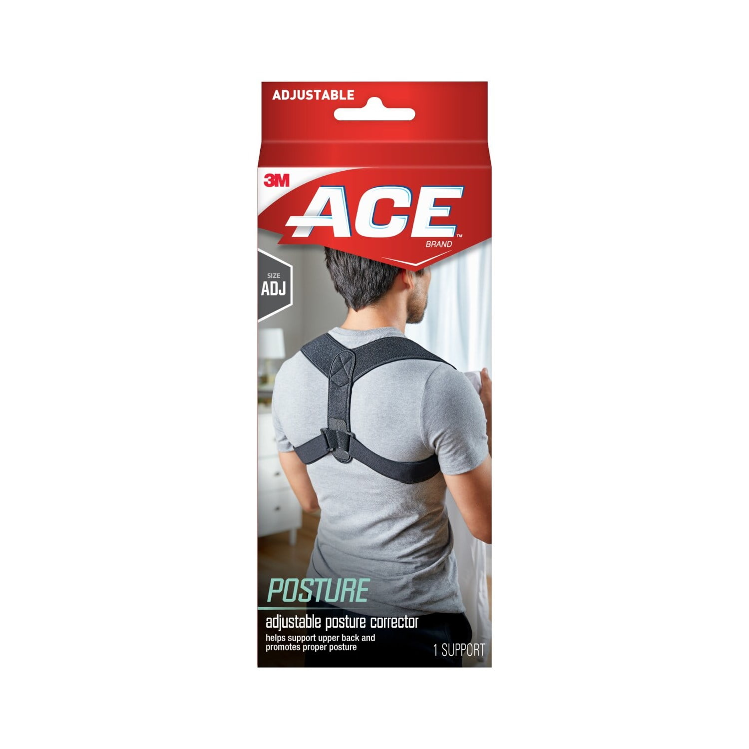 Mueller Sports Medicine Adjustable Posture Support, Black, Unisex