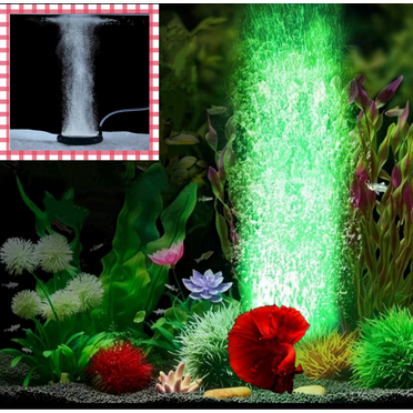 Carefree Fish Original 29.99 Bubbler Air Stone Multicolor LED Light Fish Tank Aquarium No Pump 4in