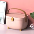 thumbnail image 3 of Medicine Storage Box, Oval Medicine Box Organizer Storage, Medication Storage with Portable Handle, First Aid Safe Medication Storage Box for Family, Double Layer Multicompartment, 3 of 7