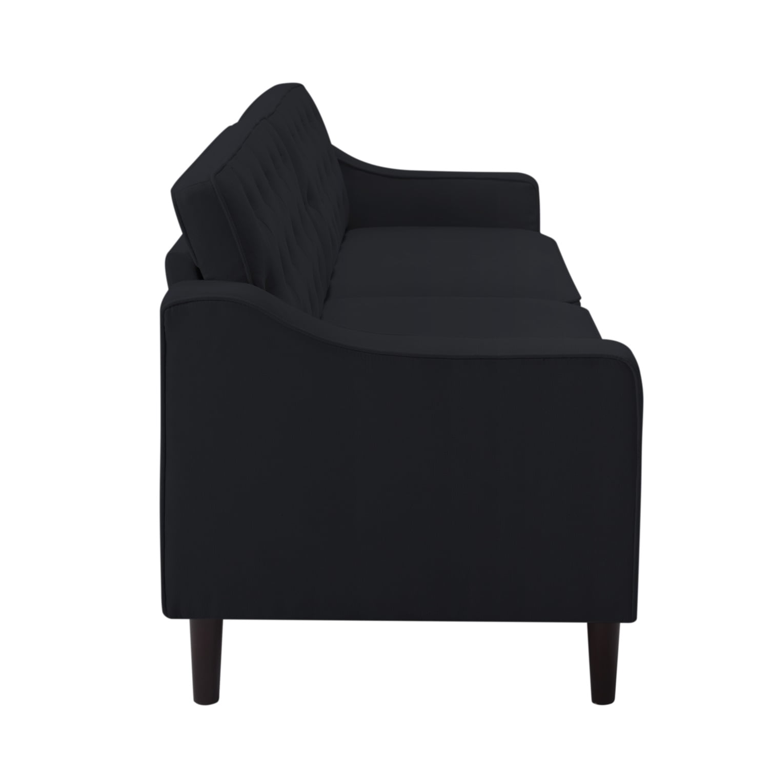 Kadyn 77.2" Fabric Sofa, Upholstered Lounge Couch with Square Arm, Modern Fabric Couch for Living Room, Black Kadyn 77.2" Fabric Sofa, Upholstered Lounge Couch with Square Arm, Modern Fabric Couch for Living Room, Black