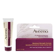 Aveeno Maximum Strength Hydrocortisone Anti-Itch Cream, 1 Oz, 6 Pack