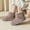 Gray, variant on XEOVHV Non-slip high top cotton shoes,Ladies Cotton High Top Plush Slippers Women's Slippers House Bedroom Slippers For Plush Comfy Lined Slide Shoes