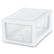 Sterilite 6 Qt 5 7 L Stacking Drawer White Walmart Com