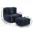 thumbnail image 2 of Comfortable Bean Bag for Adults - Super Soft Lazy Sofa Chair with Memory Foam & Ottoman, Indoor Modern Focus Bean Bag Chair for Living Room, Bedroom, Apartment (Mosha Velvet, High-Density Foam), 2 of 11