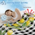 thumbnail image 3 of Lemon Cooling Blanket,Lightweight Breathable Summer Throw Blanket with Double Sided Cold Effect,Farmhouse Summer Botanical Fruit Black White Plaid Picnic Blankets Bed Sheet for Hot Sleepers 30"x40", 3 of 8