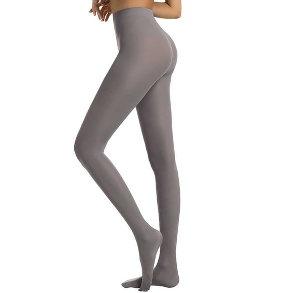 Uqiangy Skin Tone Tights for Women Semi Opaque Girls Leggings Solid Color Footed Pantyhose Tights Tummy Control Footless Tights Thermal Tights for Women A