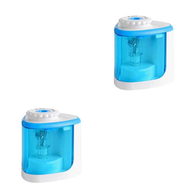 Inteprter Sacapuntas automático, sacapuntas eléctrico portátil, 2 modos, material escolar para oficina No.01 2piezas