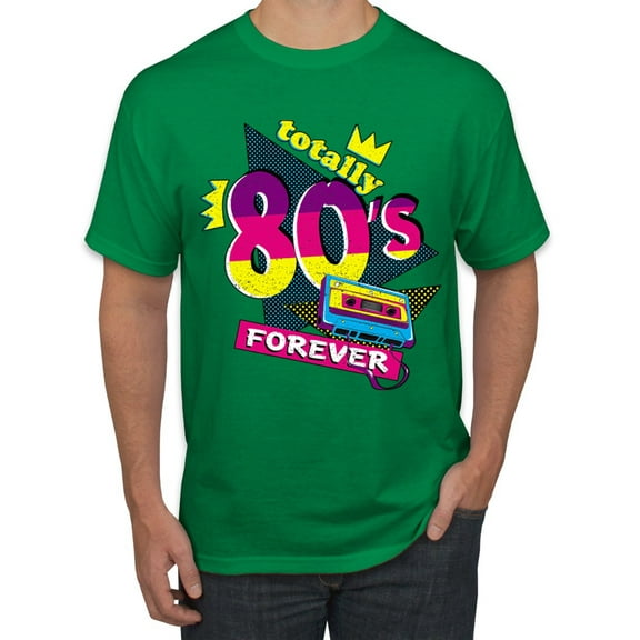 Totally 80's Forever Vintage Men's Graphic T-Shirt, Kelly, Large