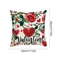 thumbnail image 3 of Yusimy 45 x 45 Inch Valentine's Day Themed Pillowcase with Heart and Flower Print for Sofa Decor for Holiday Decor, 3 of 6