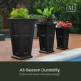 thumbnail image 5 of Mayne Fairfield 22" x 22" x 40" Square Tall Black Plastic Planter, 5 of 10