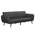 thumbnail image 6 of Novogratz Brittany Futon, Gray Faux Leather, 6 of 26