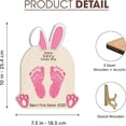 thumbnail image 2 of Easter Wooden Sign, Bunny Handprint Keepsake, Memory Board, Home Decor, Personalized Gift, 1Pcs, 10x7", Pink, 2 of 7