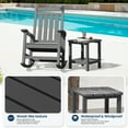 thumbnail image 4 of SERWALL Adirondack Outdoor Side Table, All Weather Use Double Layer Patio Side Table, HIPS Rectangular End Table- Gray, 4 of 9