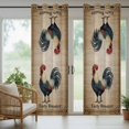 thumbnail image 5 of Outdoor Curtains for Patio Waterproof, Early Rooster Outdoor Privacy Panels Grommet, Brown Spring Farmhouse Vintage Chicken Blackout Outside Curtains for Porch/Cabana 54"x108", 2 Panels, 5 of 8
