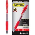 thumbnail image 1 of Bolígrafos de gel PILOT G2 Premium de tinta roja recargable y retráctil, 1 of 8